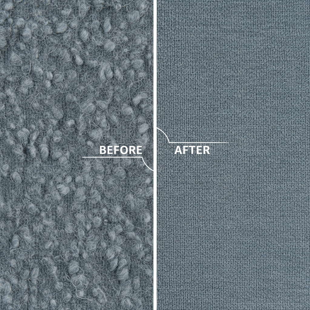 Close-up fabric texture comparison